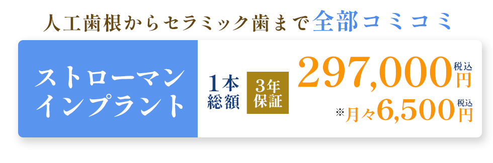 ストローマンインプラント9,900円