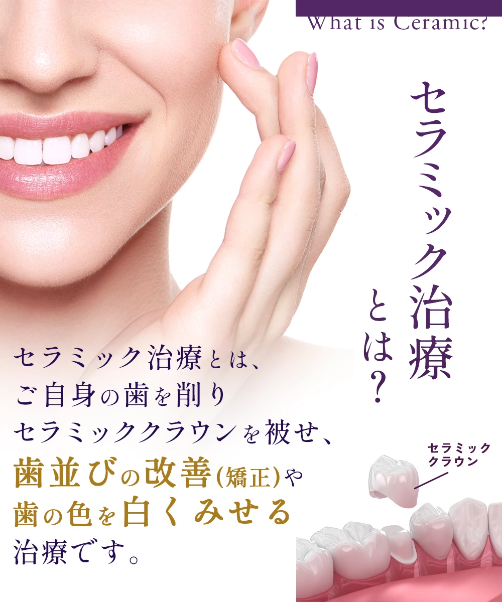 歯並びの改善や歯の色を白くみせる治療です